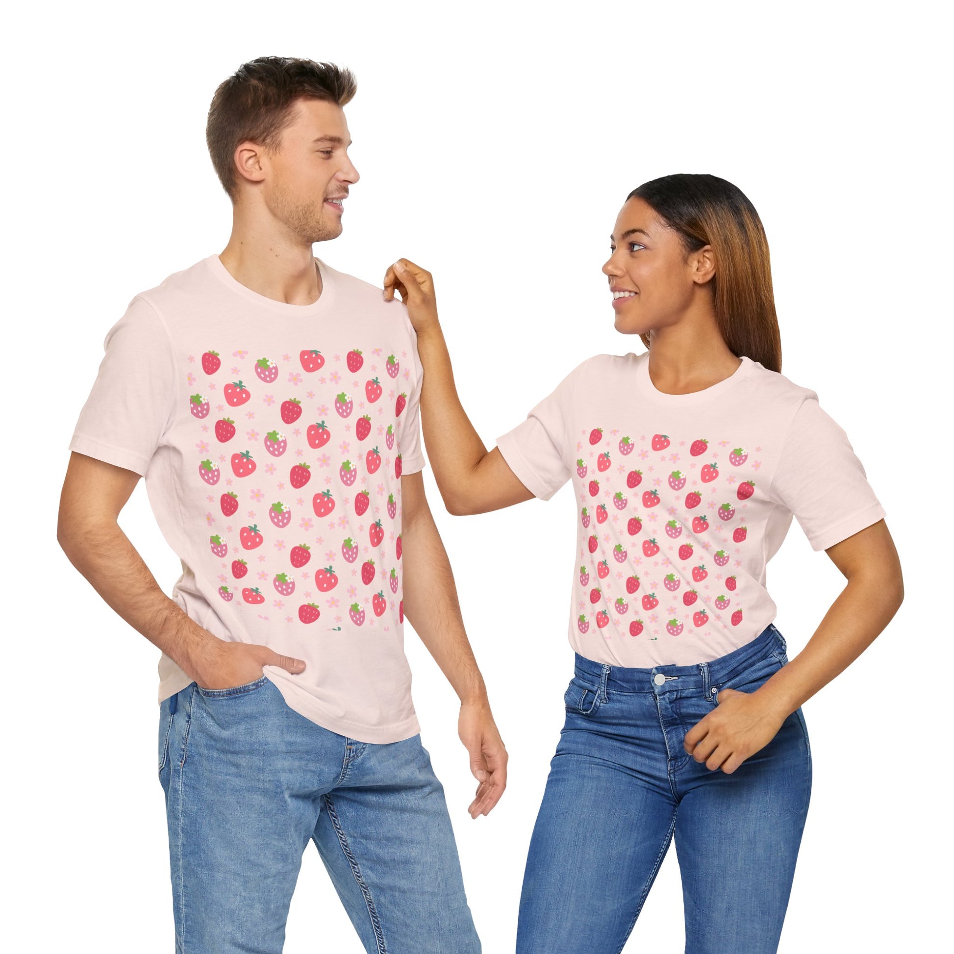 Strawberries and Daisies T - Shirt - T - Shirt - Kristine Celestine