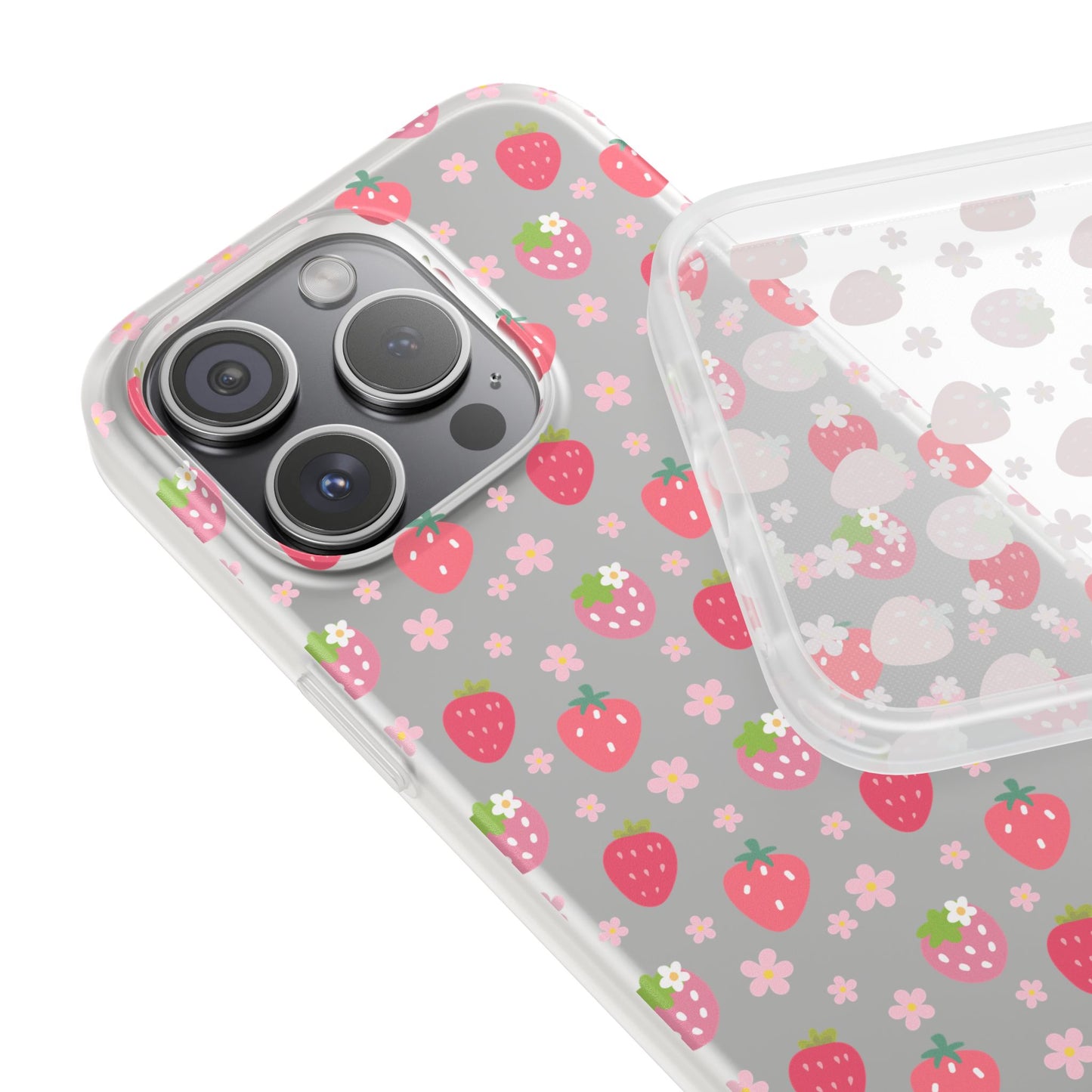 Strawberries and Daisies Flexible Phone Case iPhone Case Samsung Galaxy - Phone Case - Kristine Celestine