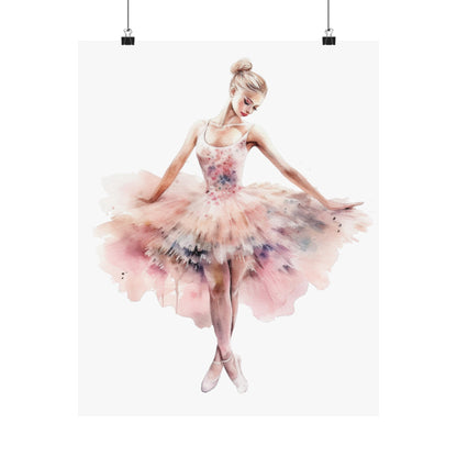 Lovely Pink Ballerina Princess Wall Art Poster (A9) - Poster - Kristine Celestine