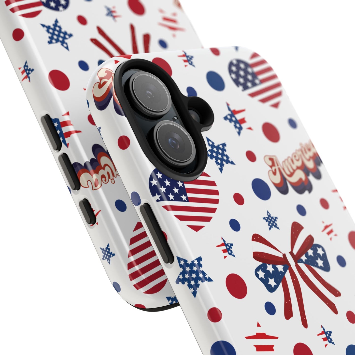 Coque de téléphone robuste America's Sweetheart and Bows pour iPhone et Samsung Galaxy