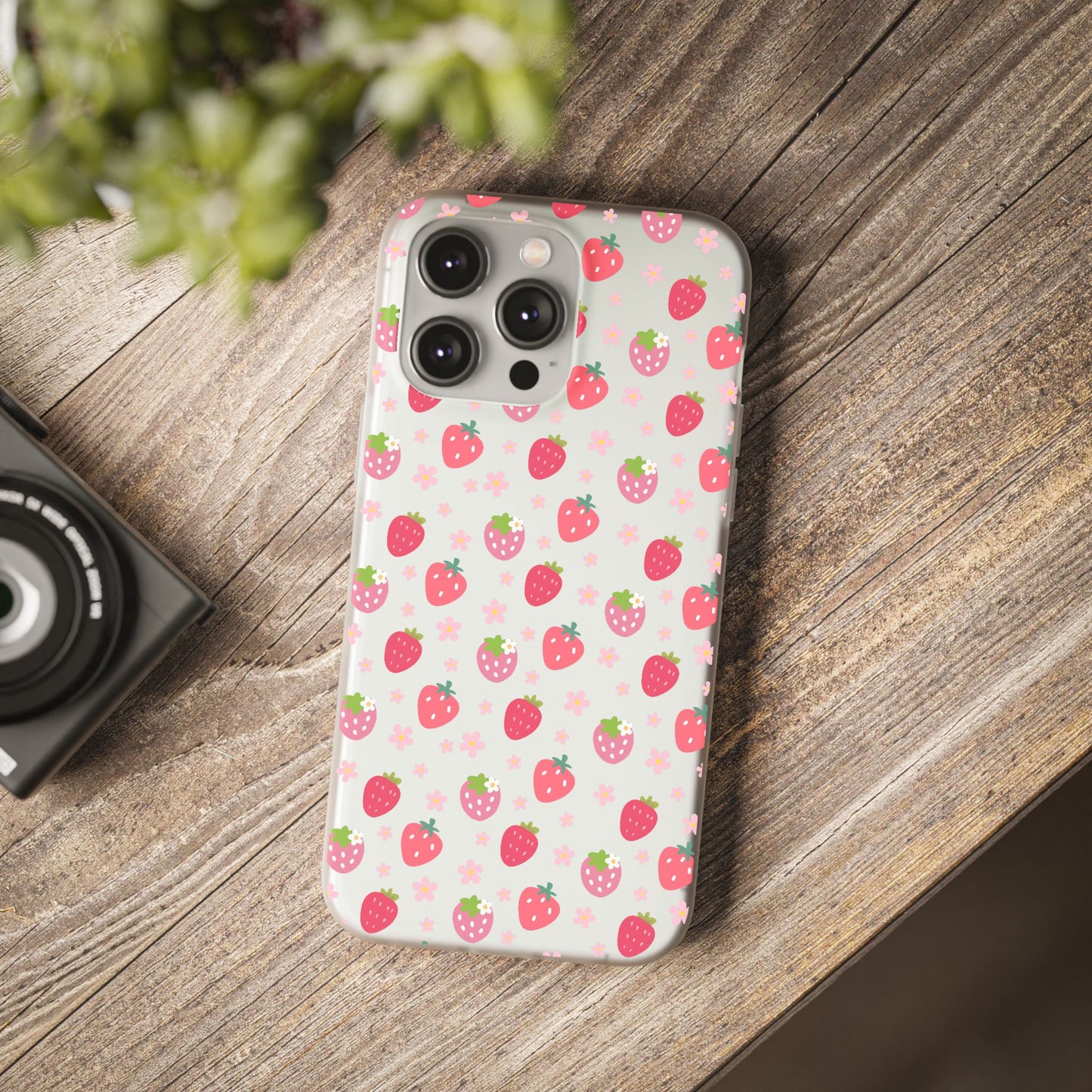 Strawberries and Daisies Flexible Phone Case iPhone Case Samsung Galaxy - Phone Case - Kristine Celestine