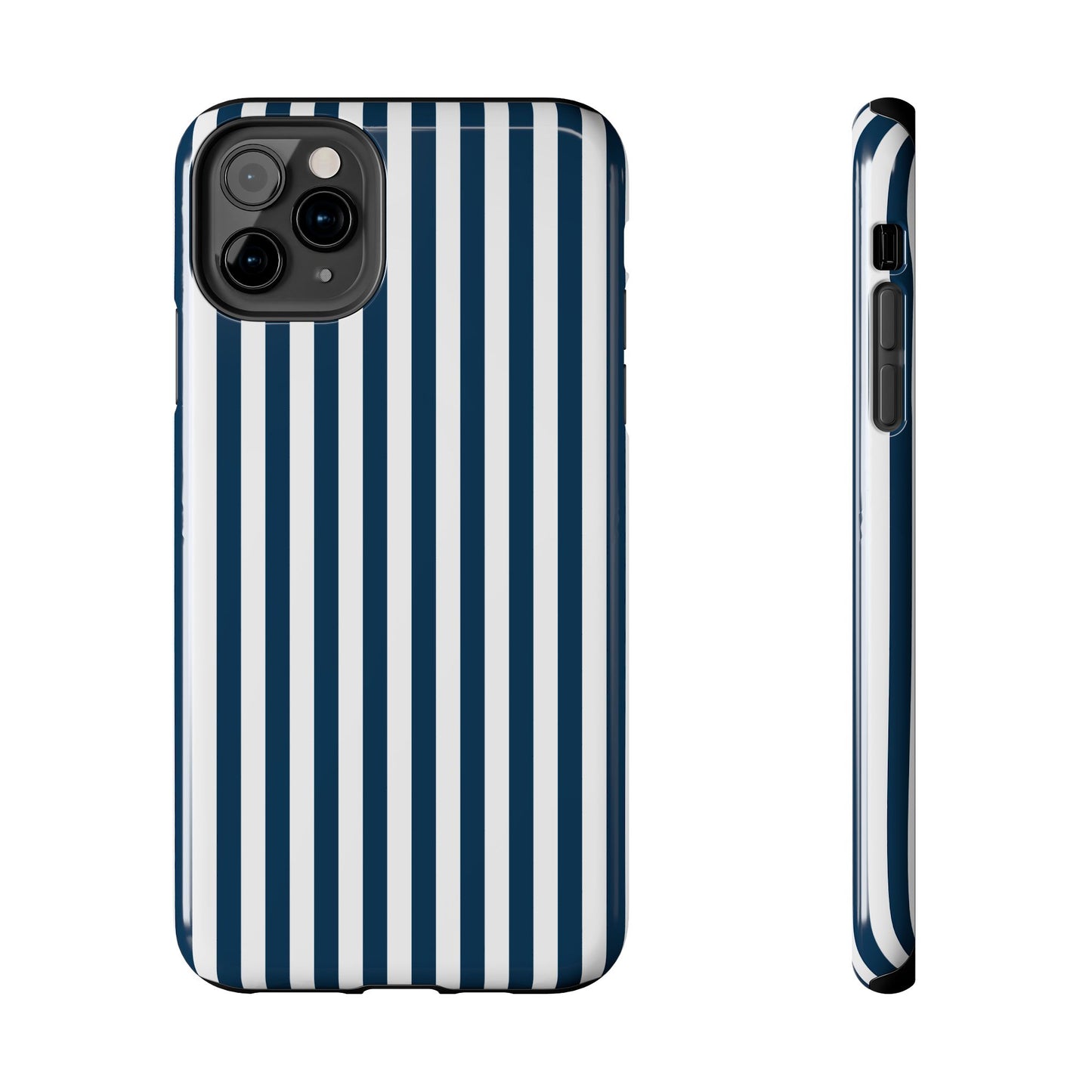 Navy Blue Stripes Tough Phone Case for iPhone and Samsung Galaxy