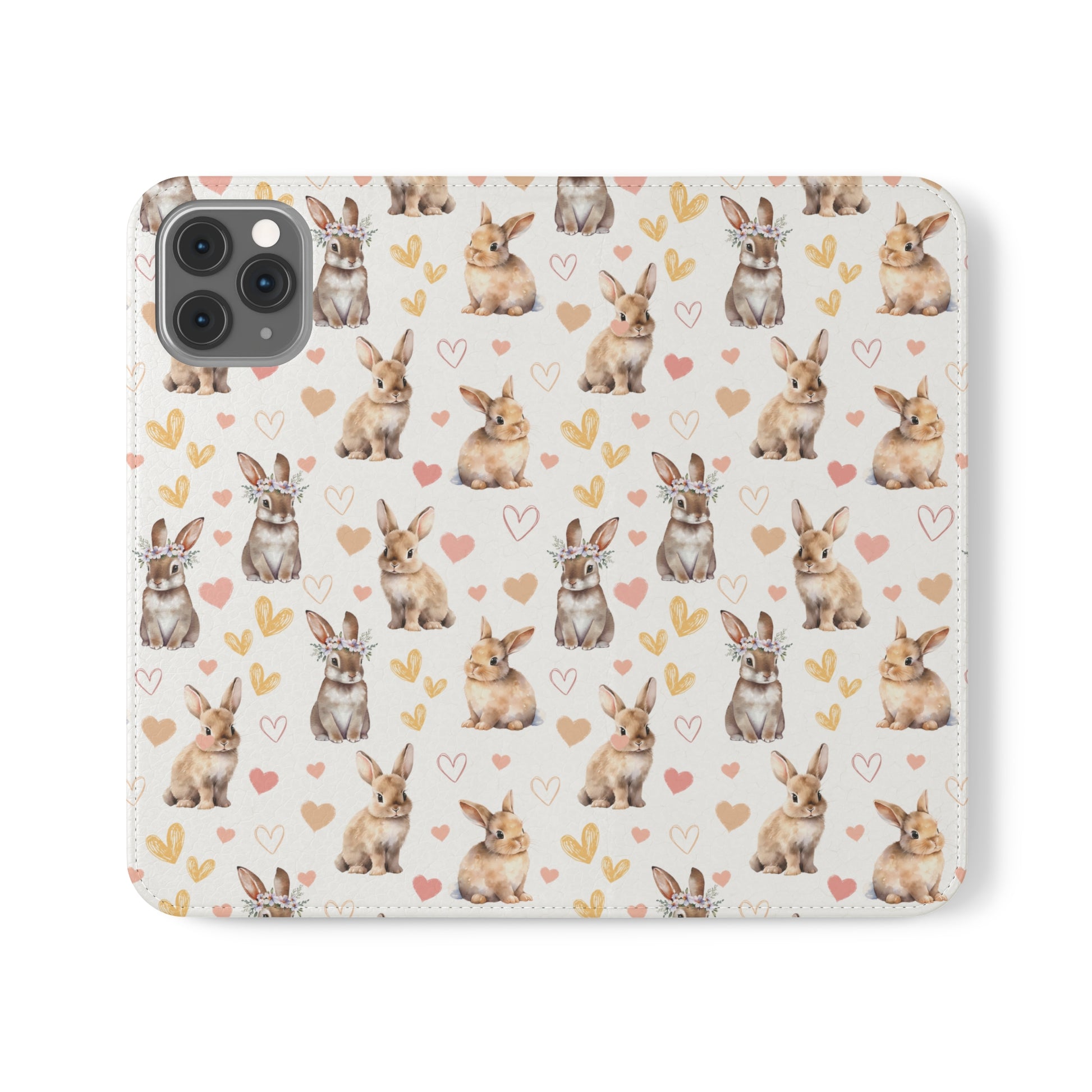 Bunny Love Flip Phone Case Cover with Pockets - Phone Case - Kristine Celestine