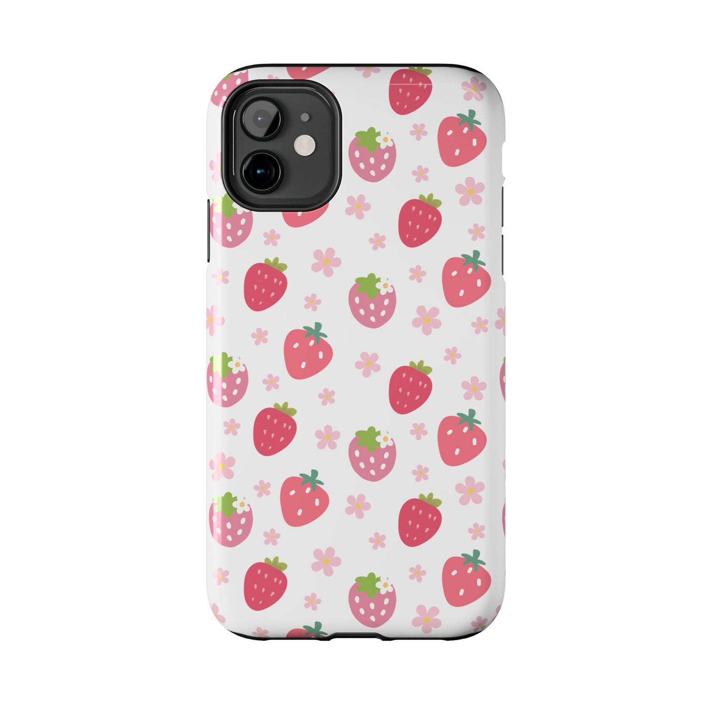 Strawberries and Daisies Tough Phone Case for iPhone and Samsung Galaxy