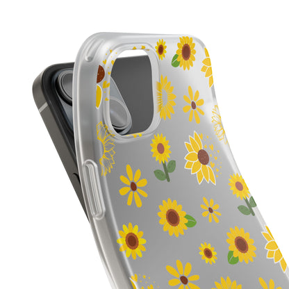 Sunflower Burst Flexible Phone Case iPhone Case Samsung Galaxy