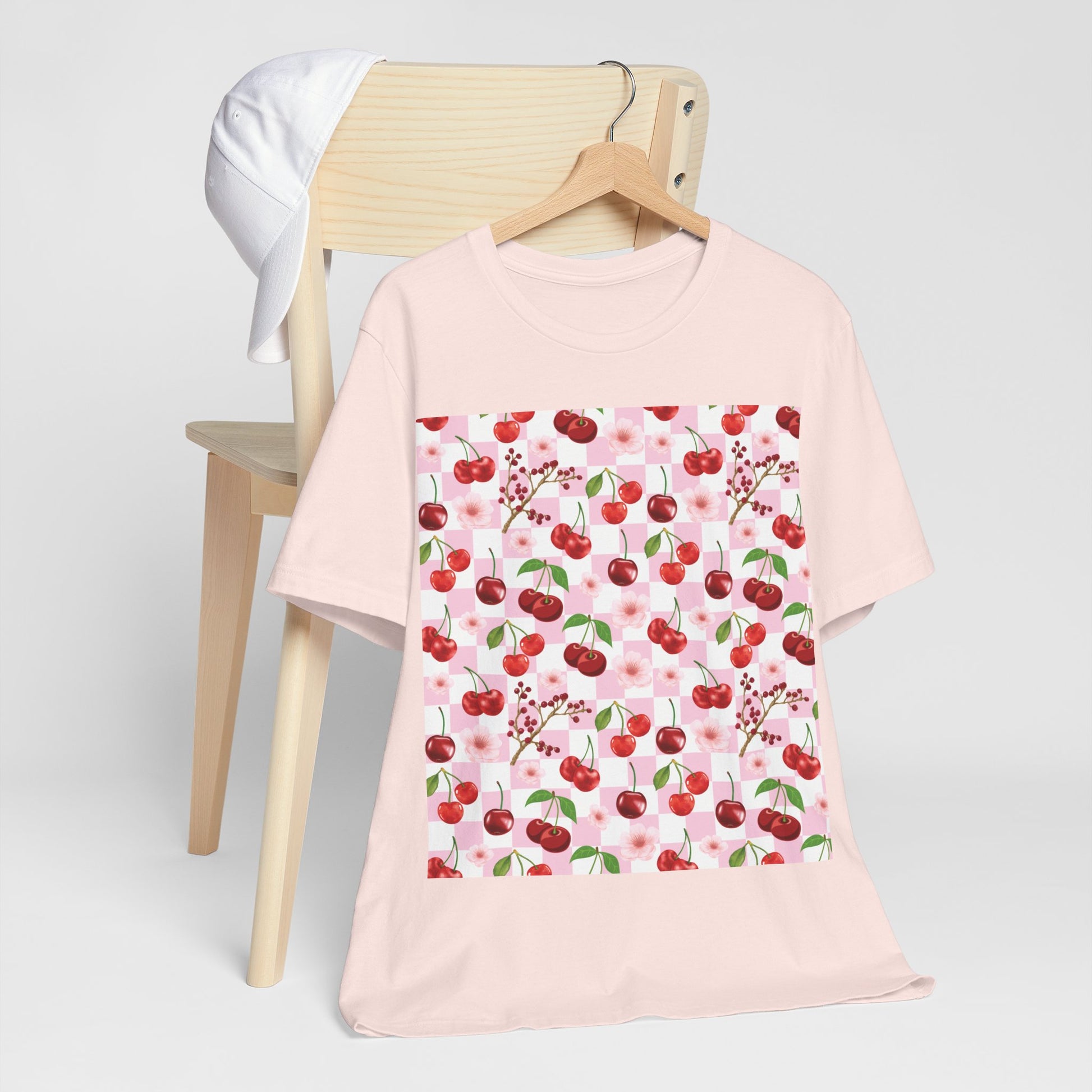 Cherry Checkerboard T - Shirt - T - Shirt - Kristine Celestine