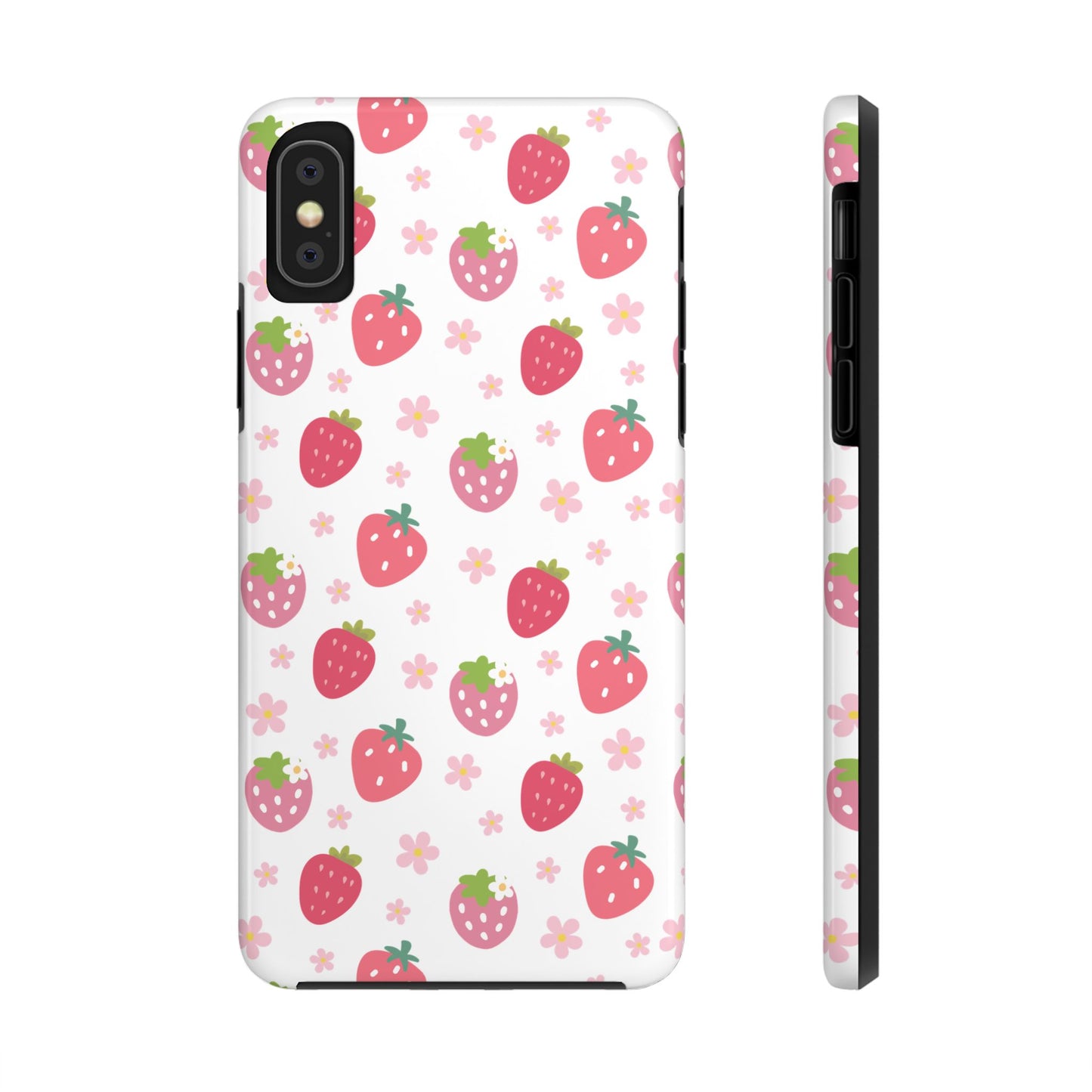 Strawberries and Daisies Tough Phone Case for iPhone and Samsung Galaxy