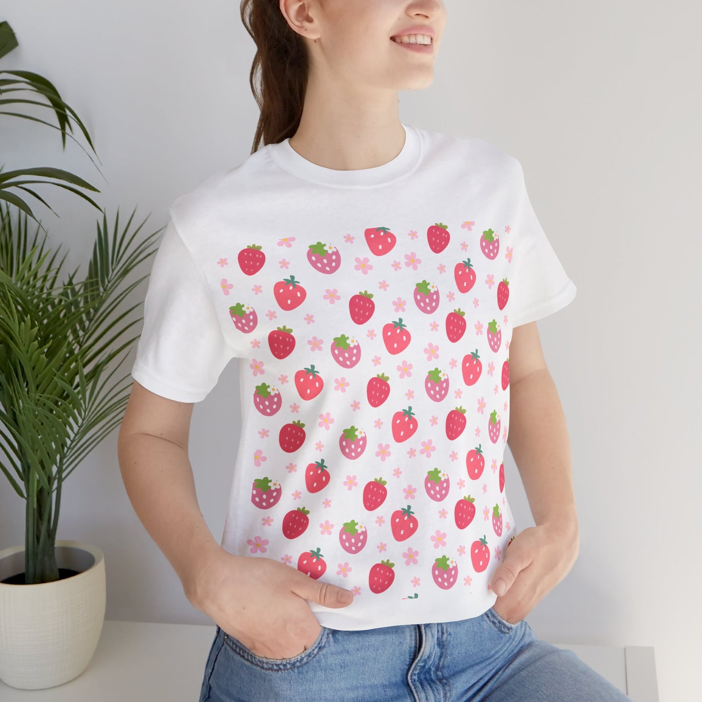 Strawberries and Daisies T - Shirt - T - Shirt - Kristine Celestine