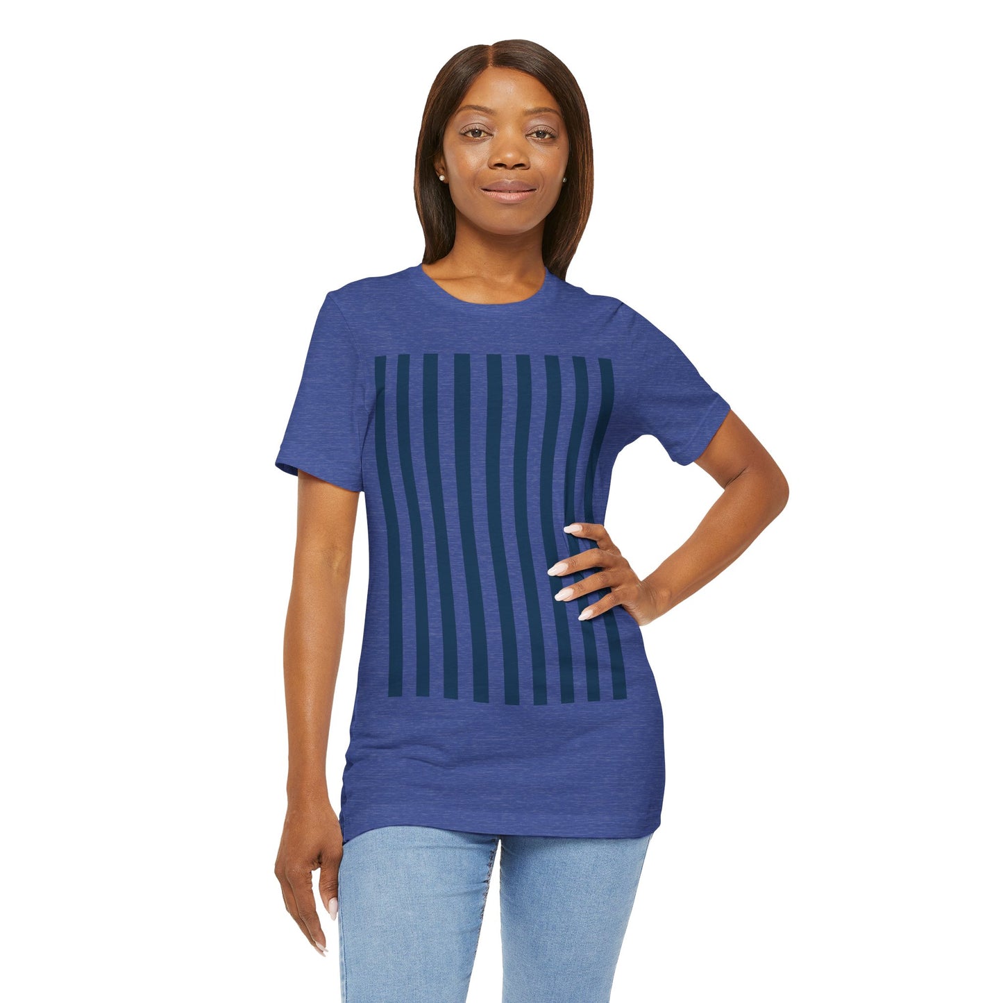 Navy Blue Stripes Shirt Royal Blue T-Shirts