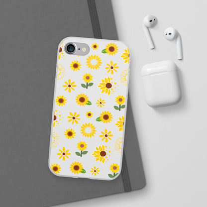 Sunflower Burst Flexible Phone Case iPhone Case Samsung Galaxy