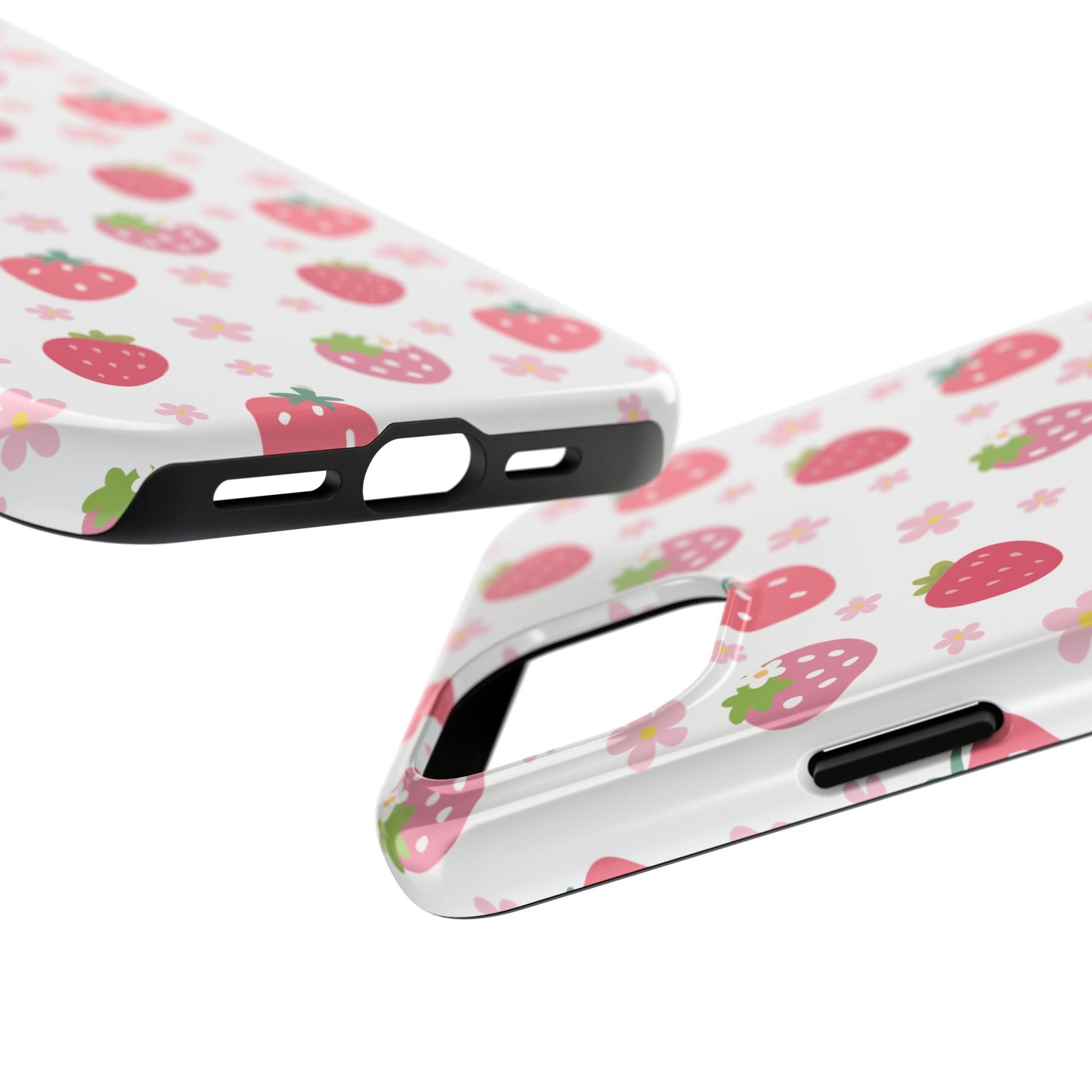 Strawberries and Daisies Tough Phone Case for iPhone and Samsung Galaxy