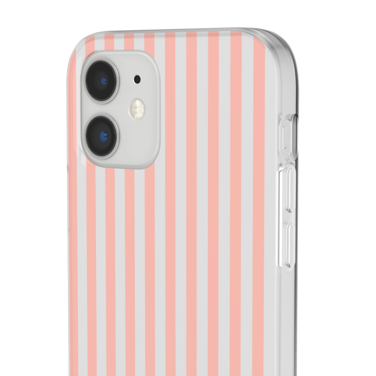 Coral Pink Stripes Flexible Phone Case iPhone Case Samsung Galaxy - Phone Case - Kristine Celestine