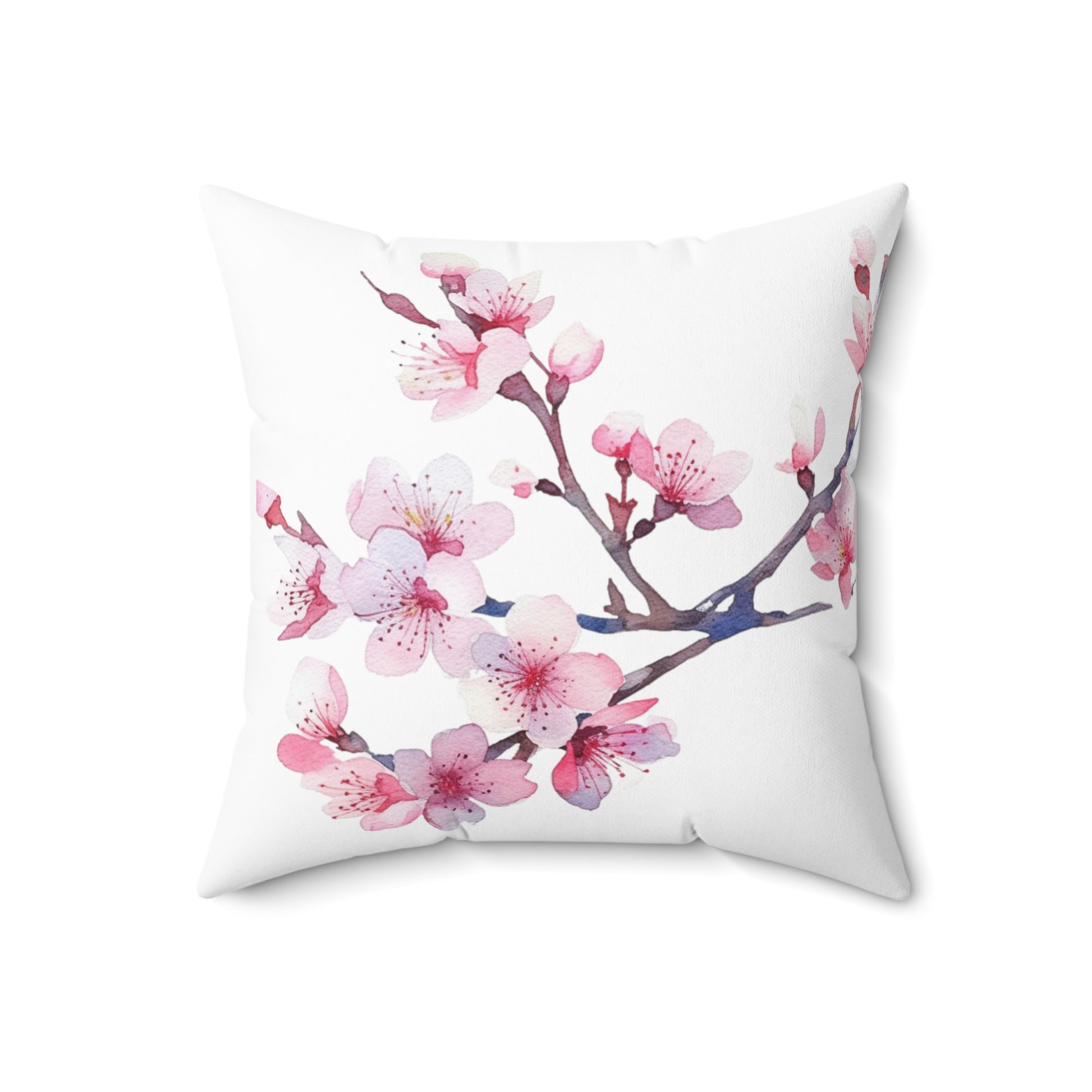 Lovely Cherry Blossom Square Pillow (vL) - Pillow - Kristine Celestine