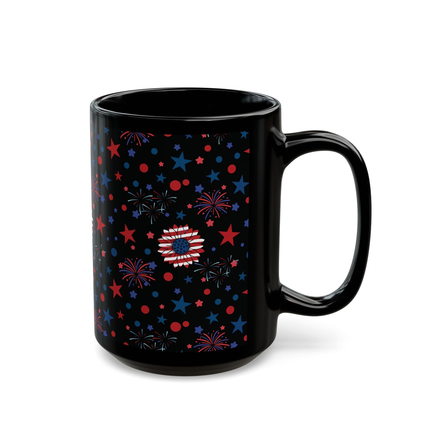 Starry Night America Black Mug Cool Summer Coffee Mug Tea Cup Spring Ceramic Mug