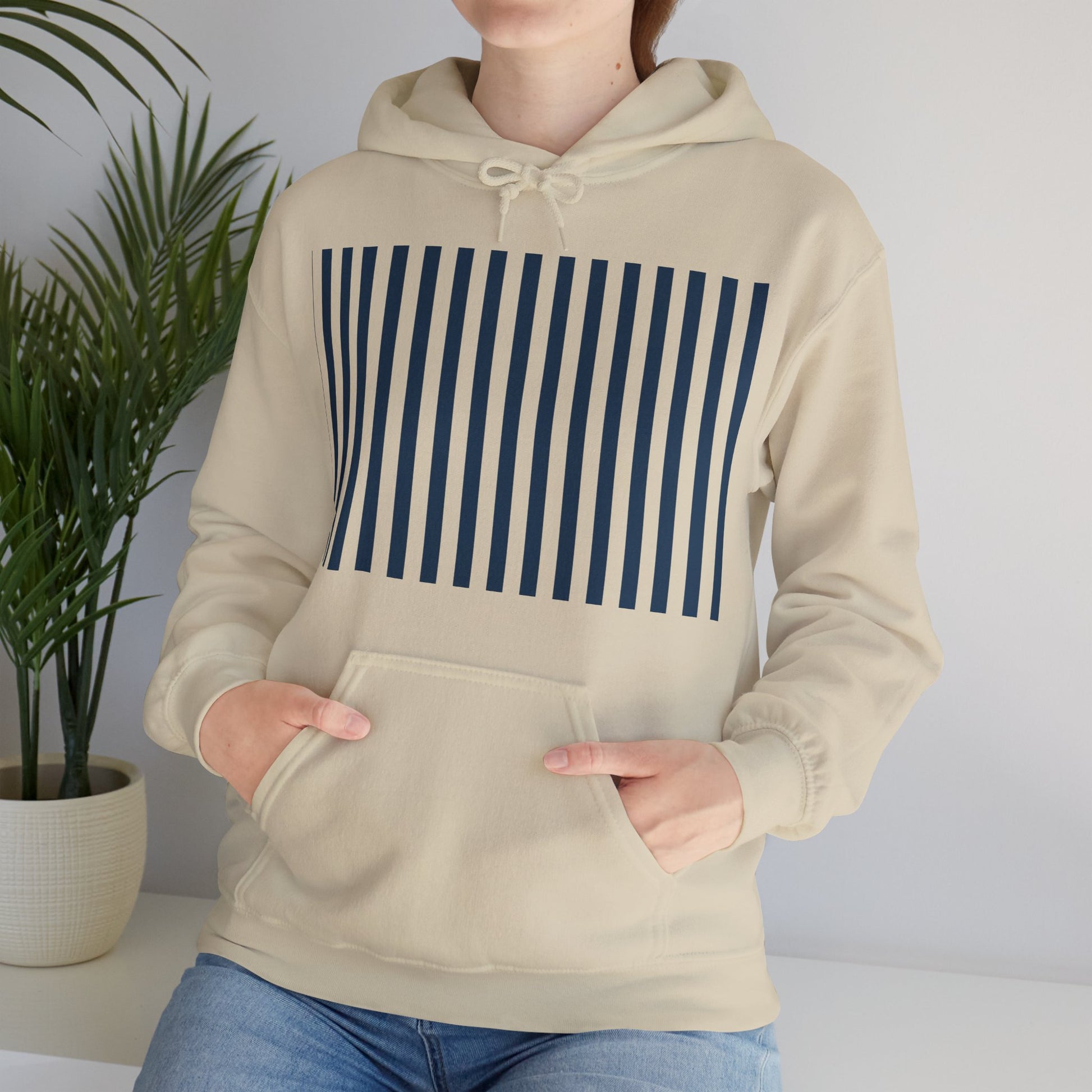 Navy Blue Stripes Hoodie - Hoodie - Kristine Celestine