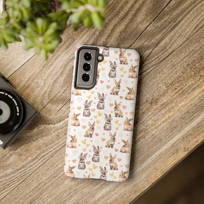 Bunny Love Tough Phone Case for iPhone and Samsung Galaxy