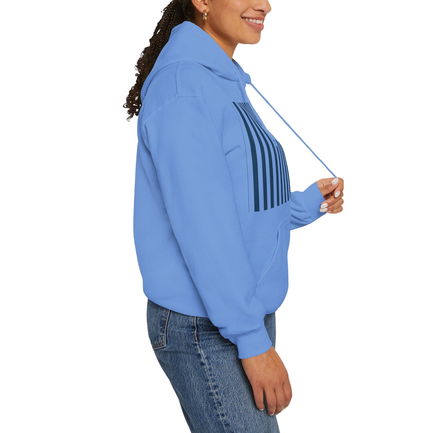 Navy Blue Stripes Hoodie - Hoodie - Kristine Celestine