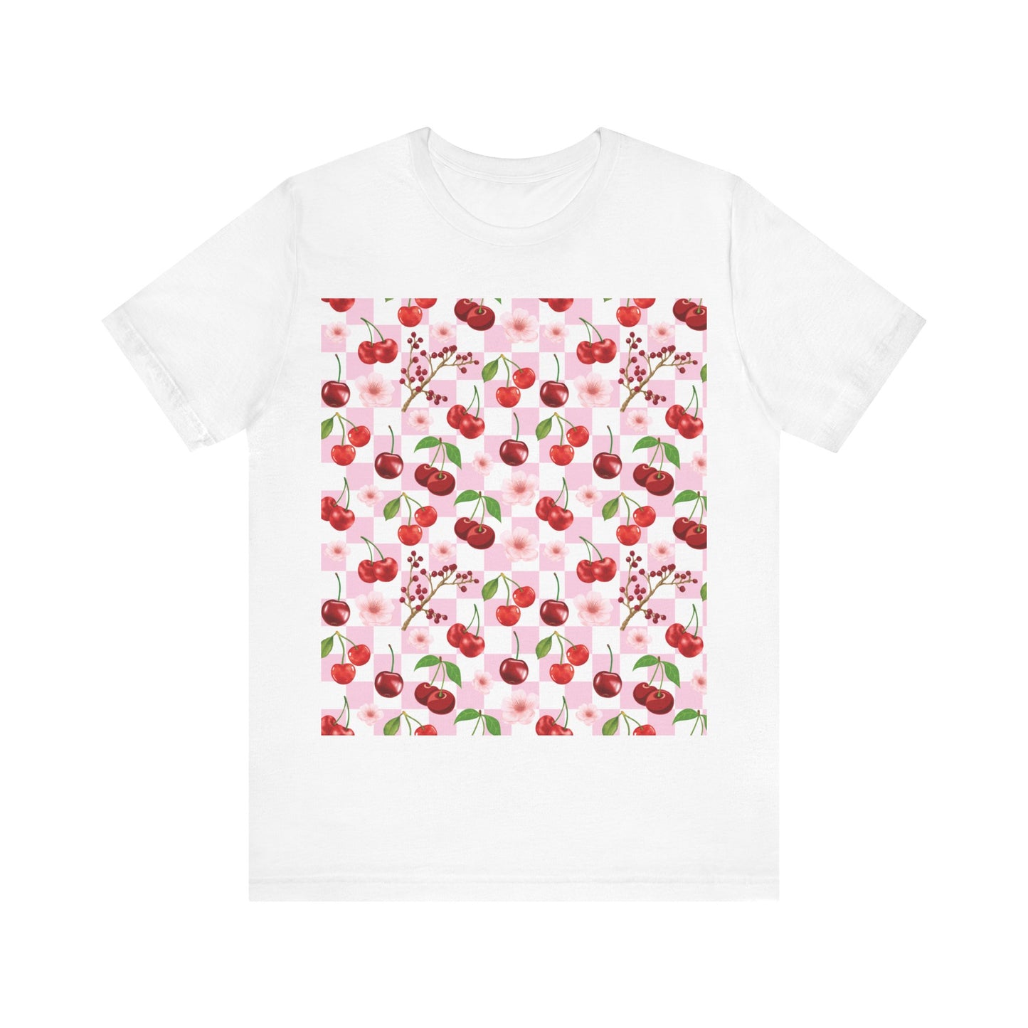 Cherry Checkerboard T - Shirt - T - Shirt - Kristine Celestine