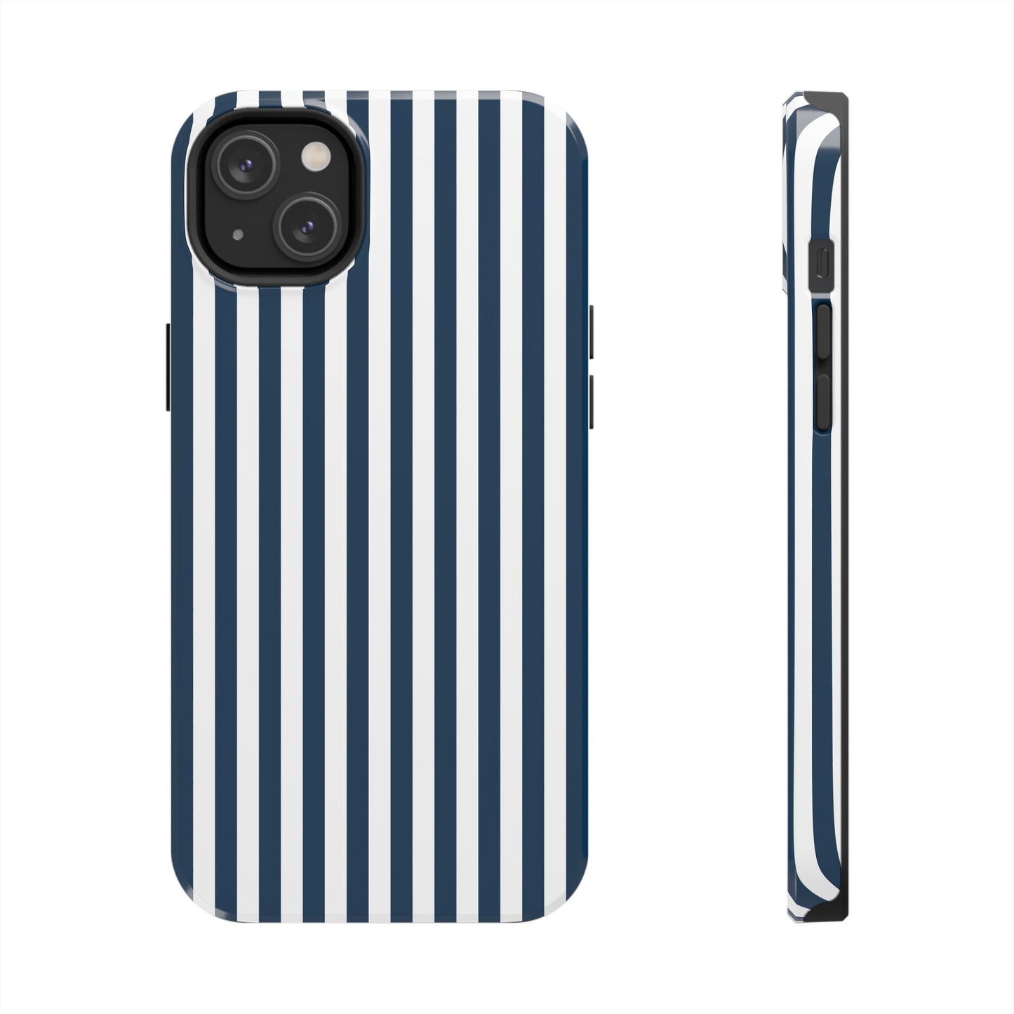 Navy Blue Stripes Tough Phone Case for iPhone and Samsung Galaxy