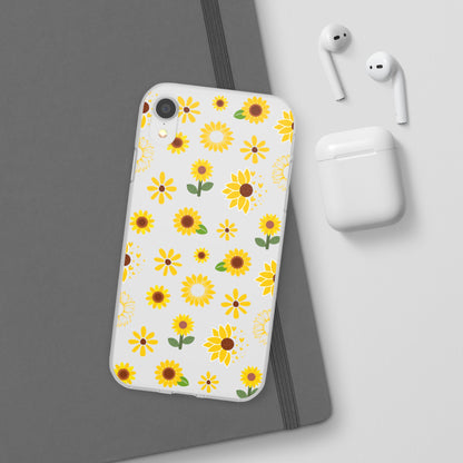 Sunflower Burst Flexible Phone Case iPhone Case Samsung Galaxy