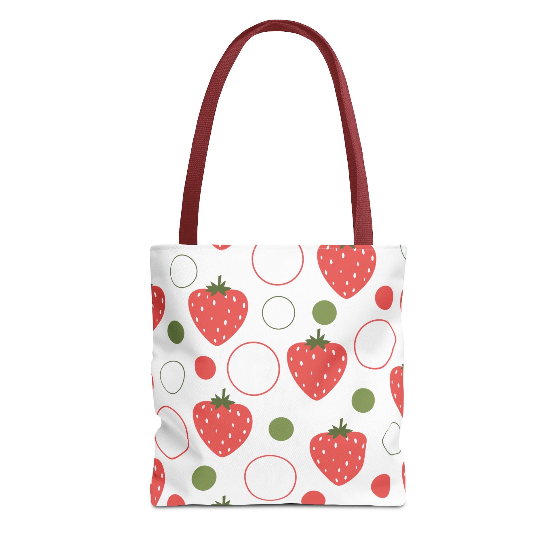 Red Strawberry Bubbles Tote Bag - Bags - Kristine Celestine