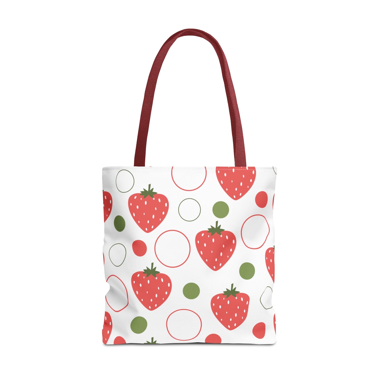 Red Strawberry Bubbles Tote Bag - Bags - Kristine Celestine