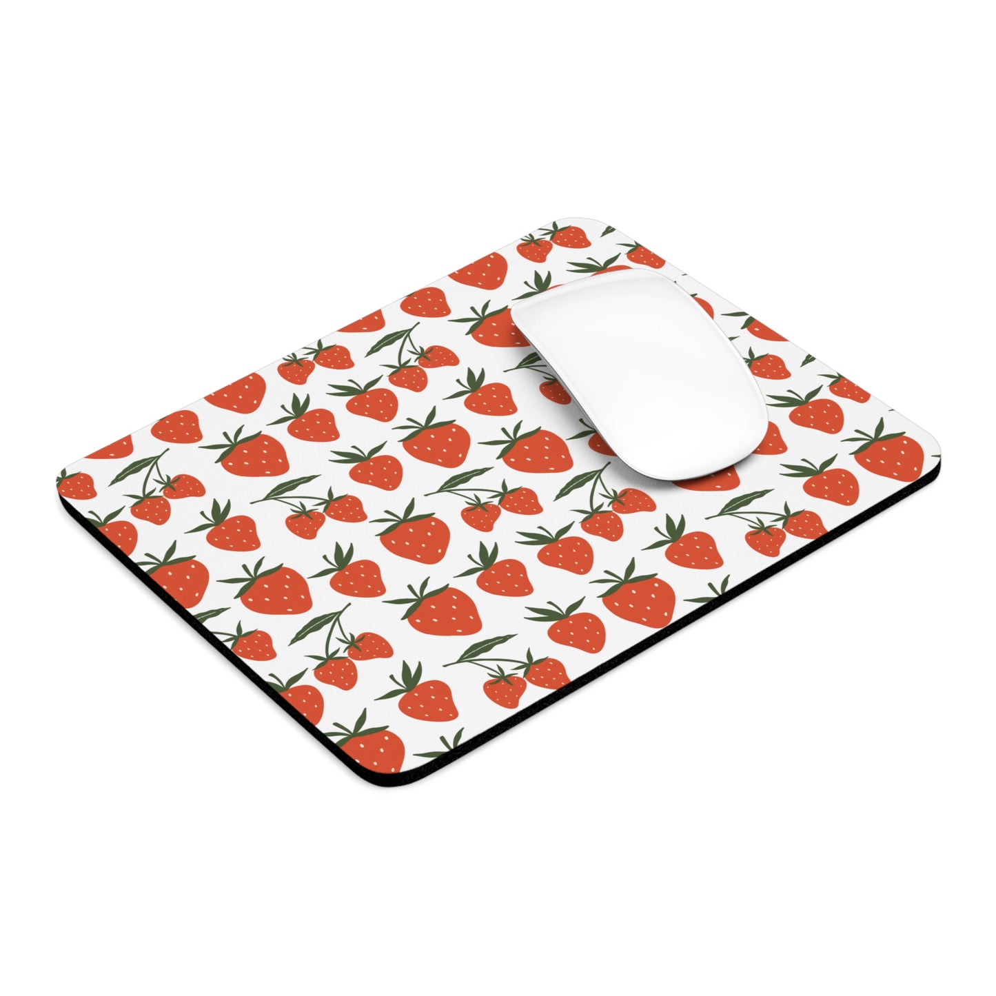 Tropical Strawberry Mousepad Red Fruity Strawberries Desk Pad