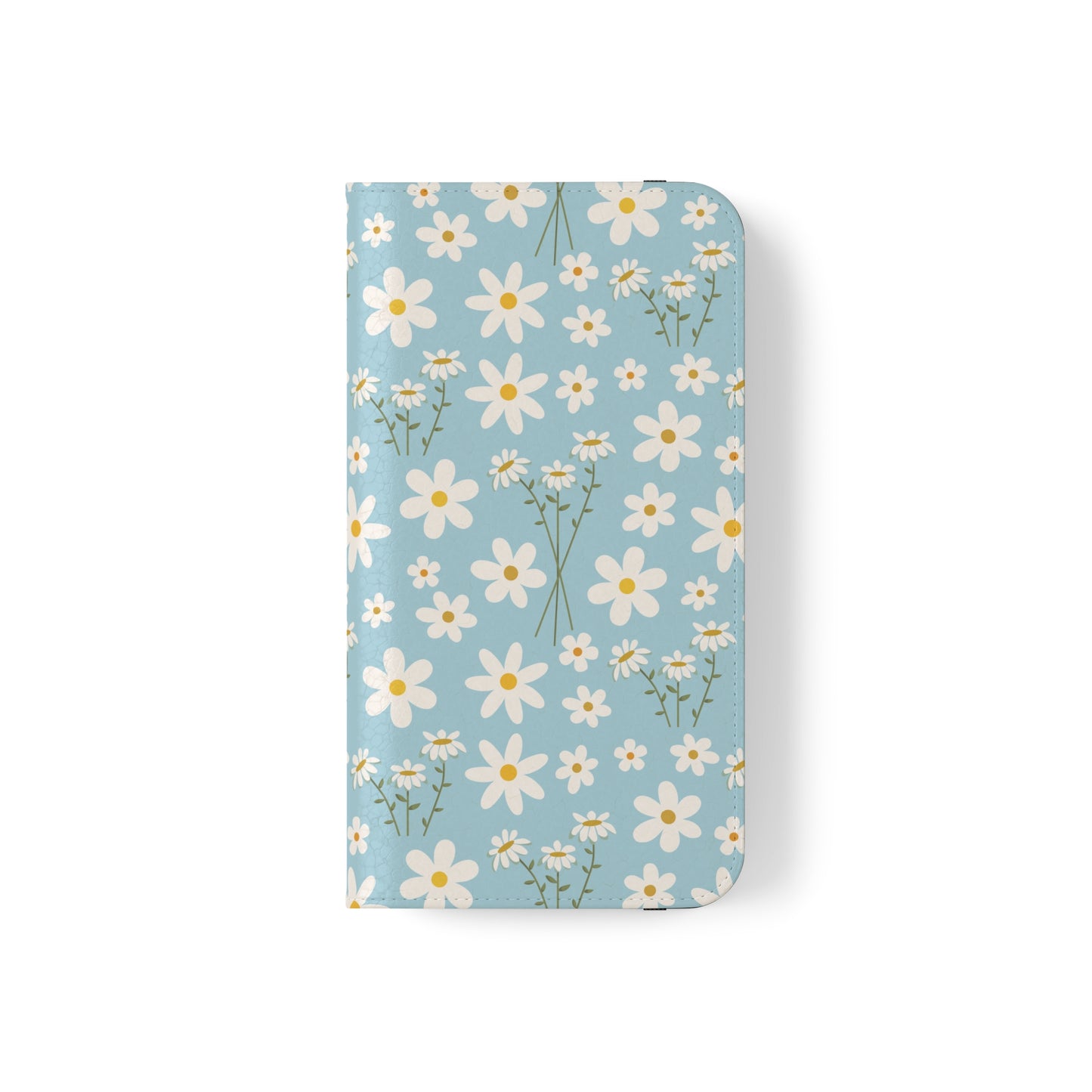 Sky Blue Daisy Flip Phone Case Cover with Pockets - Phone Case - Kristine Celestine