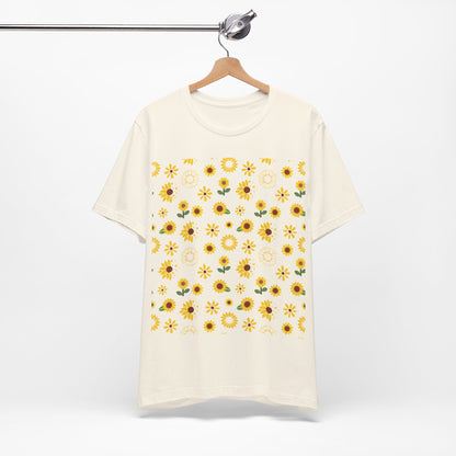 Camisa unisex con ráfaga de girasol