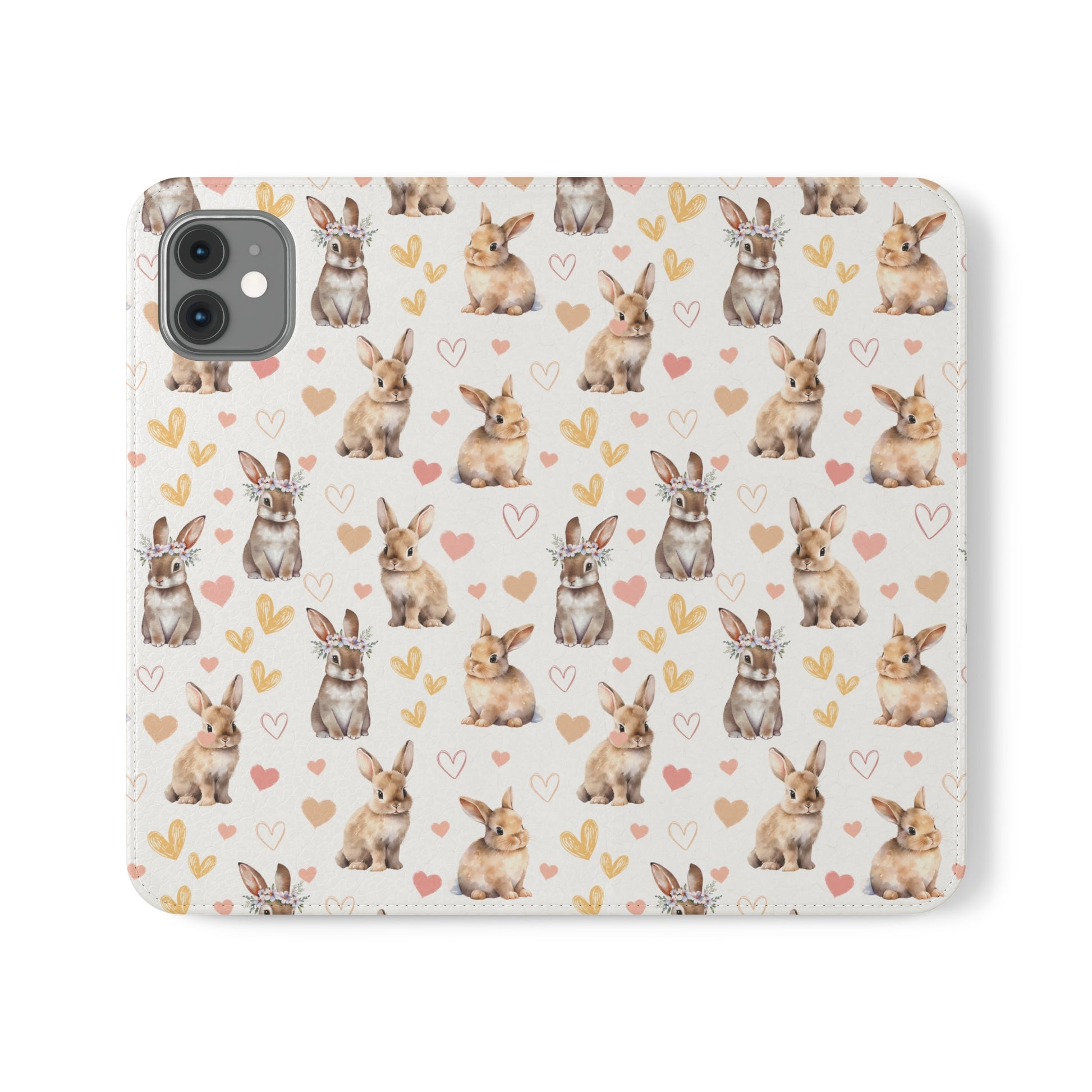 Bunny Love Flip Phone Case Cover with Pockets - Phone Case - Kristine Celestine