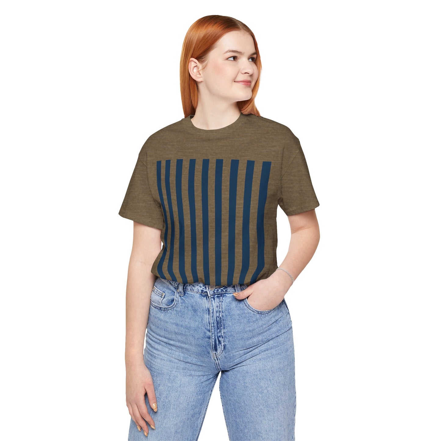 Navy Blue Stripes Shirt Royal Blue T-Shirts