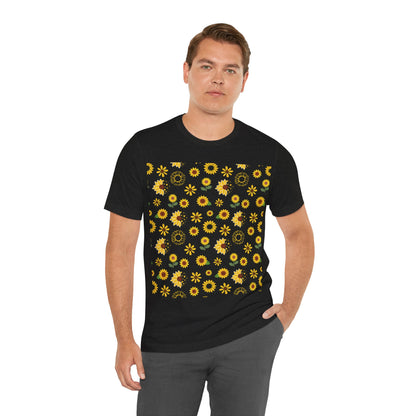 Camisa unisex con ráfaga de girasol