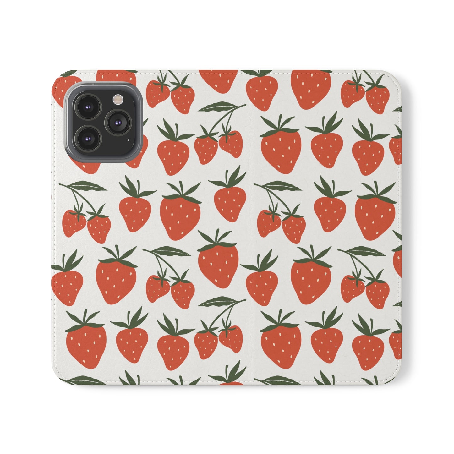 Tropical Strawberry Flip Phone Case Cover with Pockets - Phone Case - Kristine Celestine