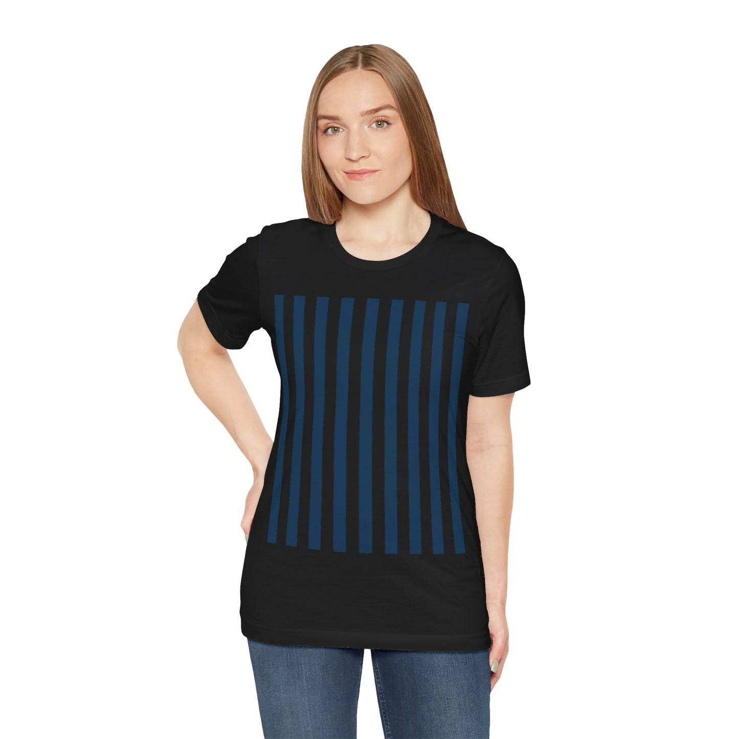 Navy Blue Stripes Shirt Royal Blue T-Shirts