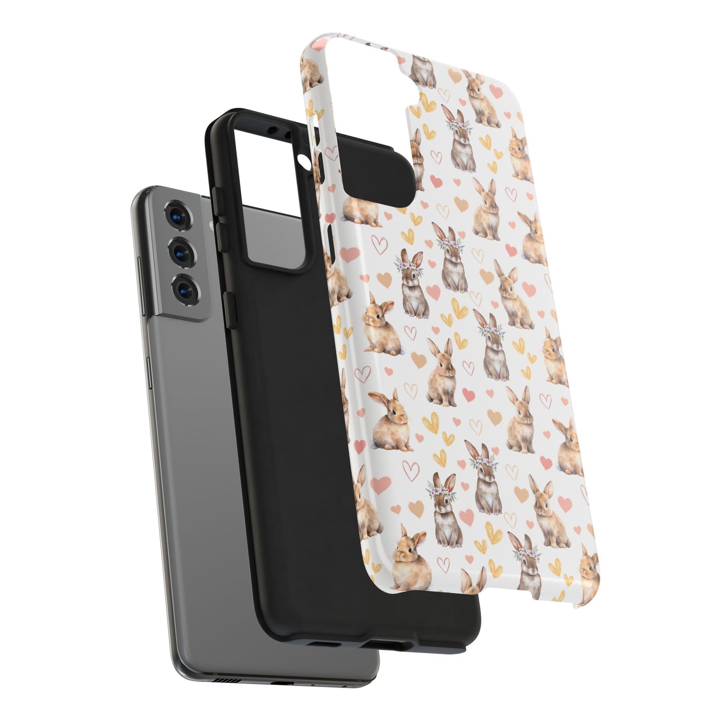 Bunny Love Tough Phone Case for iPhone and Samsung Galaxy