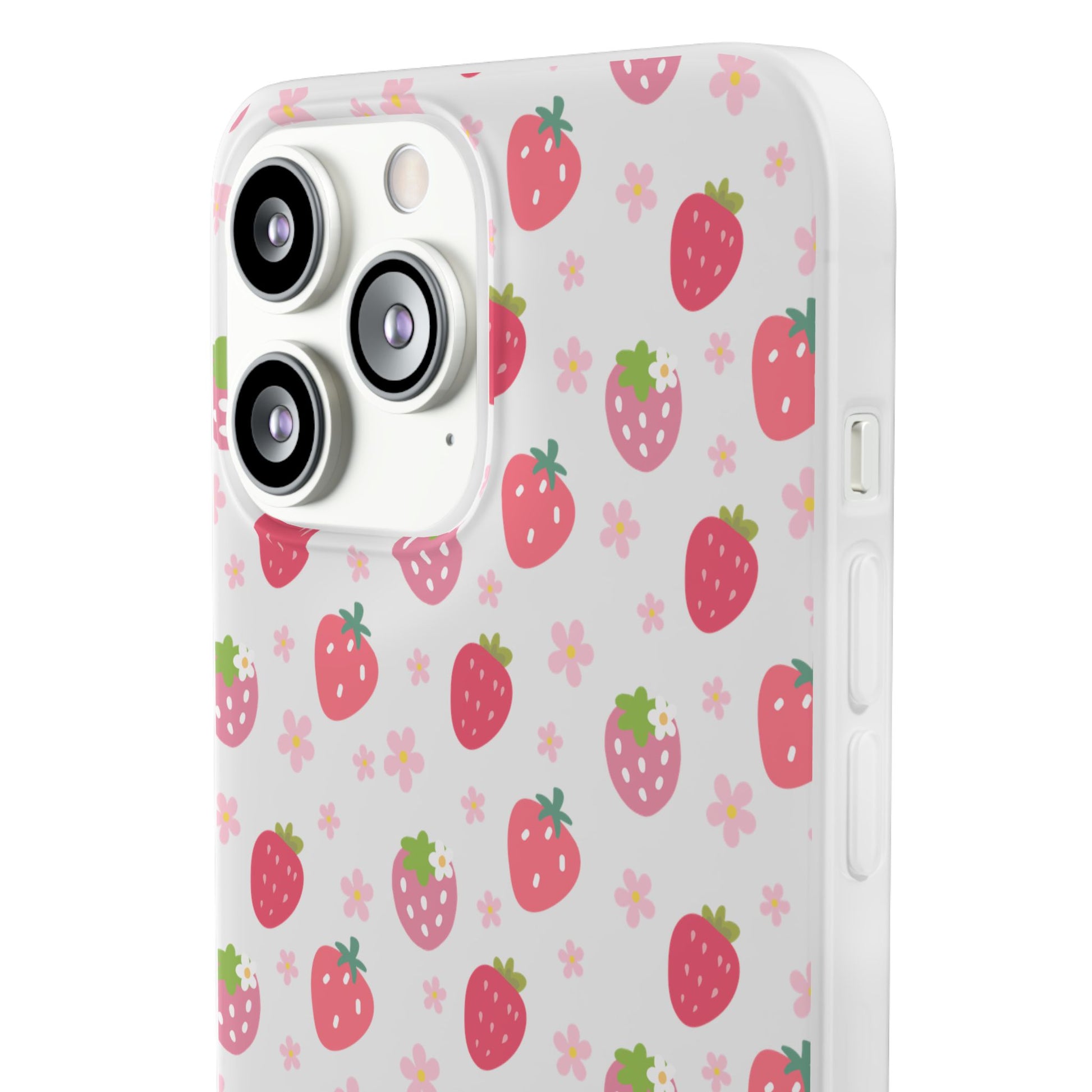 Strawberries and Daisies Flexible Phone Case iPhone Case Samsung Galaxy - Phone Case - Kristine Celestine