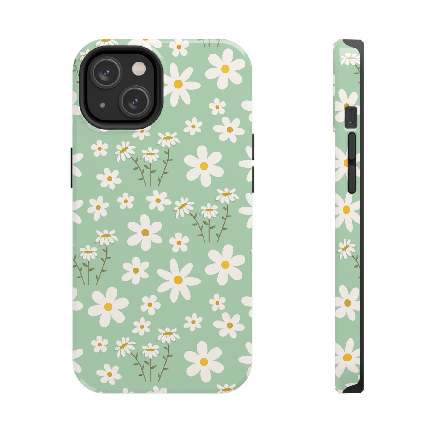 Mint Daisy Delight Tough Phone Case for iPhone and Samsung Galaxy