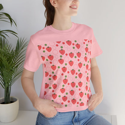 Red Strawberry Bubbles T - Shirt - T - Shirt - Kristine Celestine