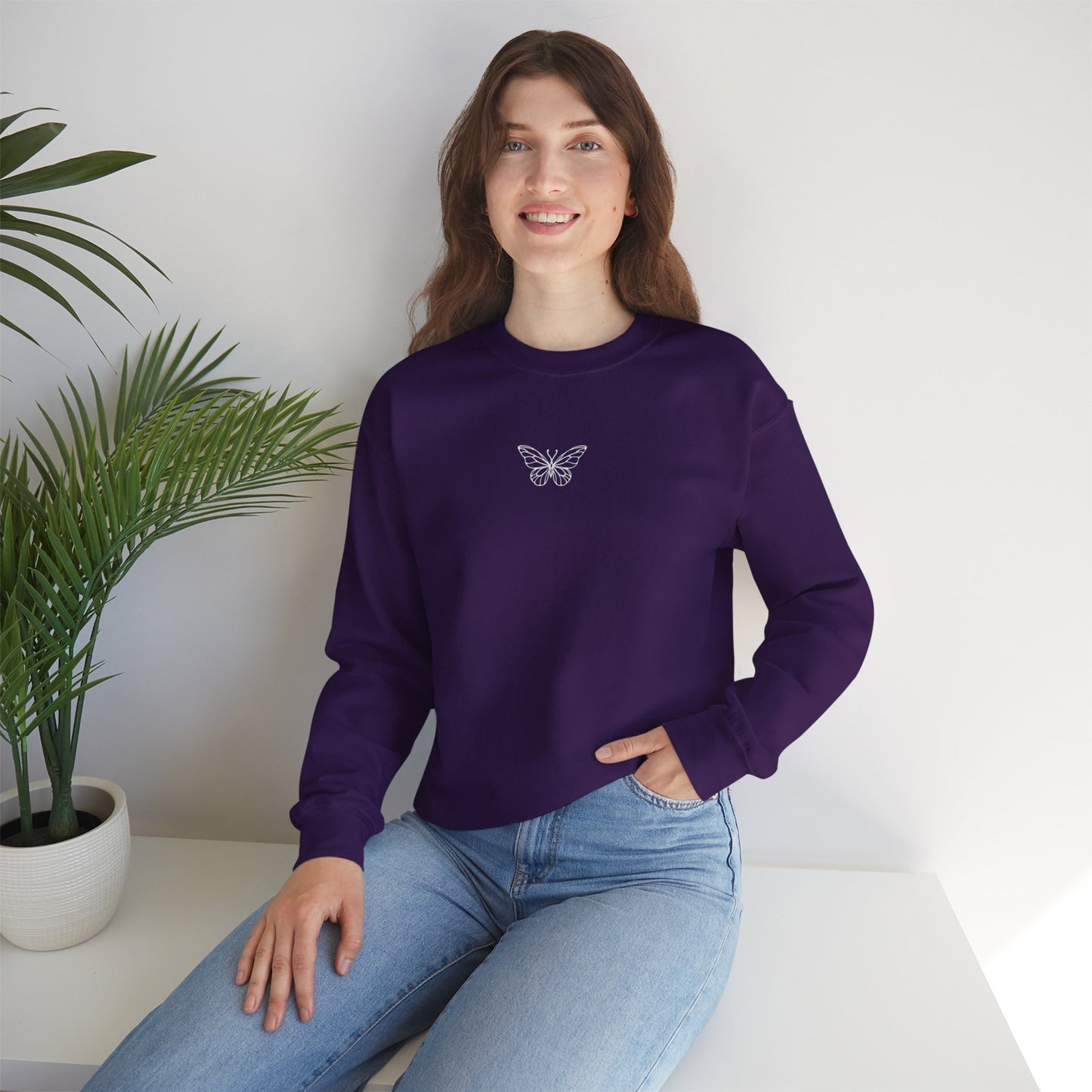 Simple Butterfly Crewneck Sweatshirt