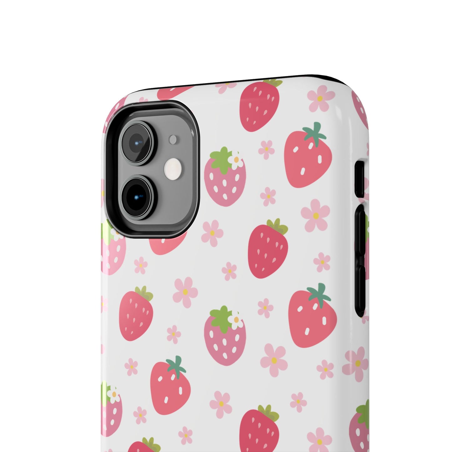 Strawberries and Daisies Tough Phone Case for iPhone and Samsung Galaxy