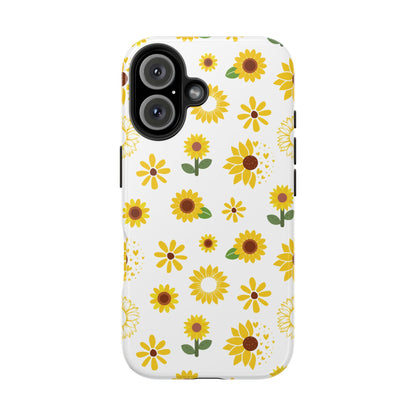 Sunflower Burst Tough Phone Case for iPhone and Samsung Galaxy