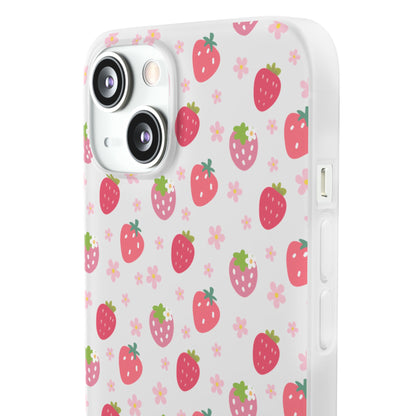 Strawberries and Daisies Flexible Phone Case iPhone Case Samsung Galaxy - Phone Case - Kristine Celestine