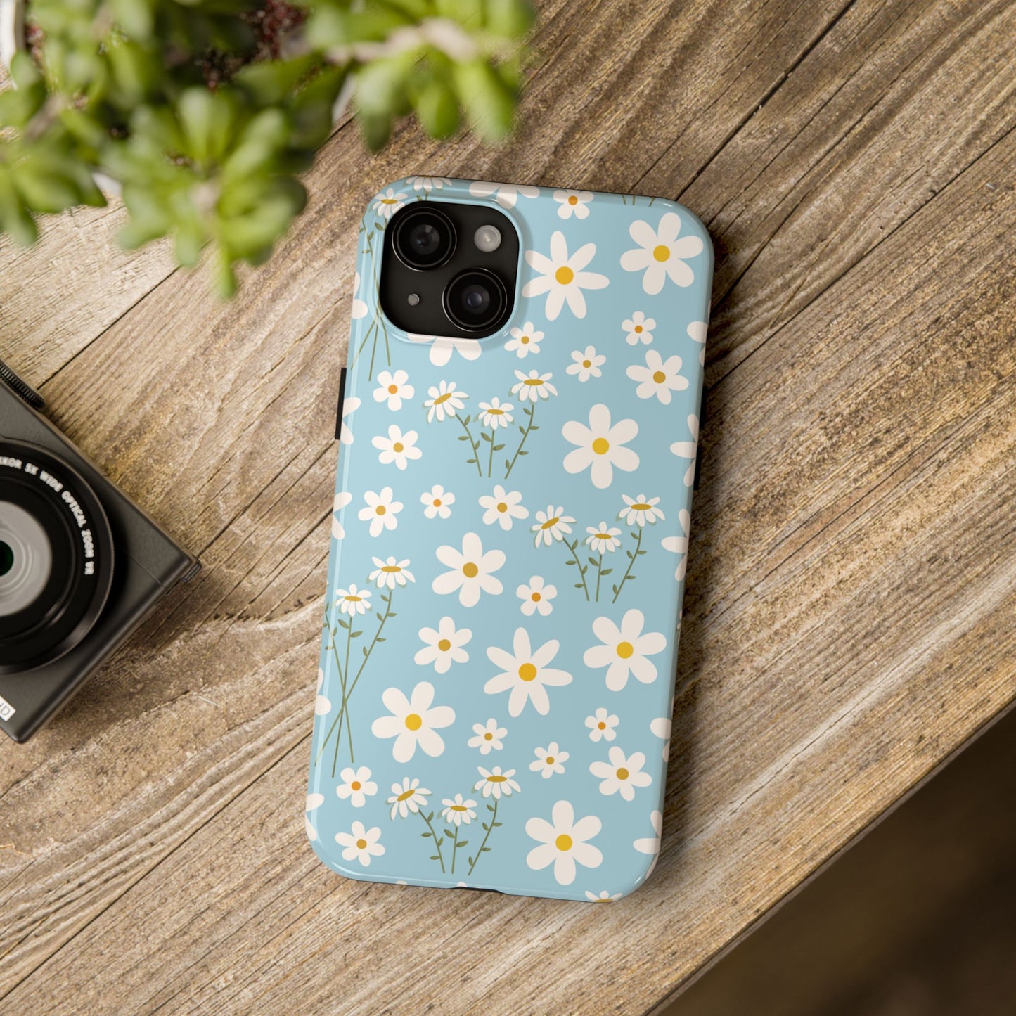 Sky Blue Daisy Tough Phone Case for iPhone and Samsung Galaxy