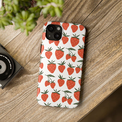 Tropical Strawberry Tough Phone Case for iPhone and Samsung Galaxy