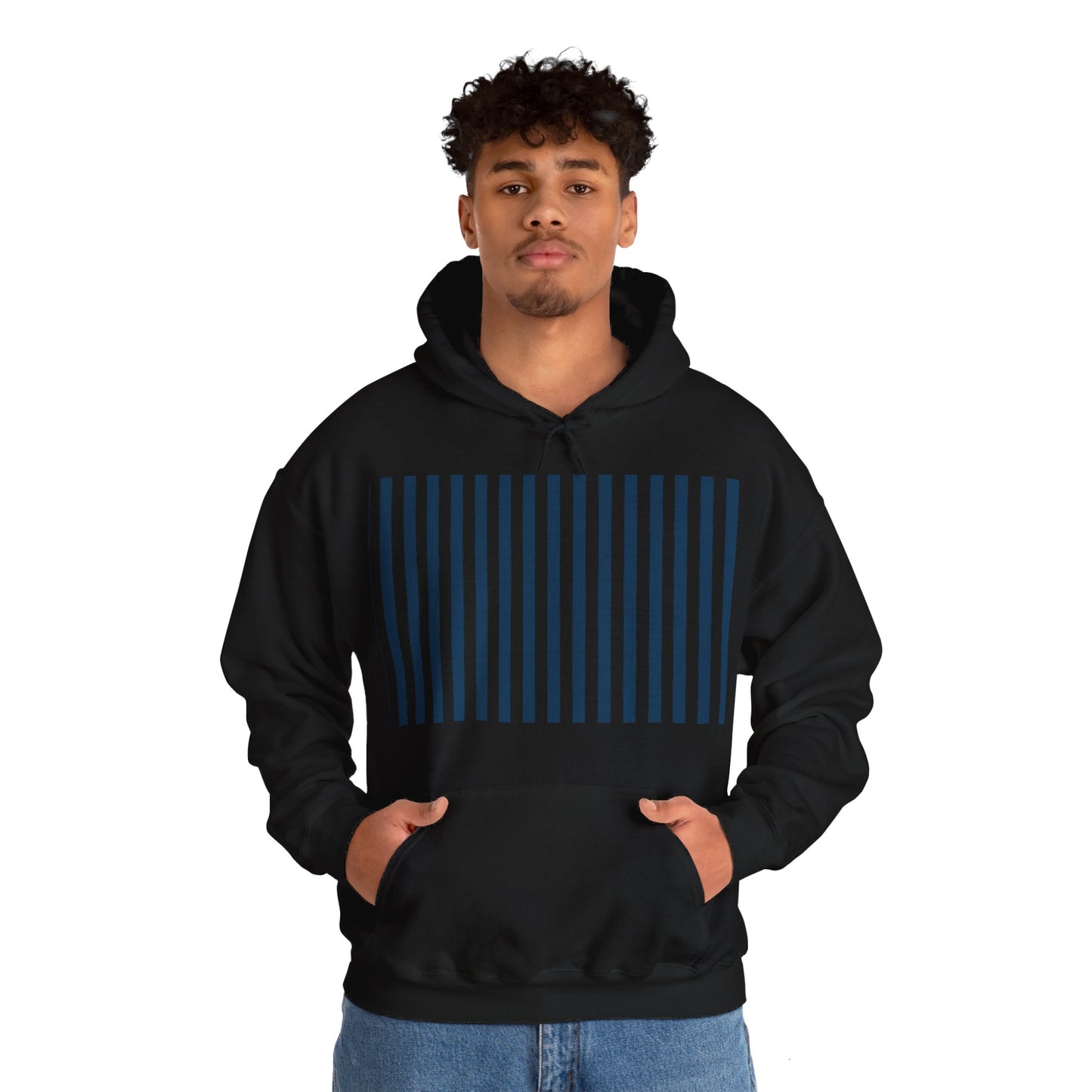 Navy Blue Stripes Hoodie - Hoodie - Kristine Celestine