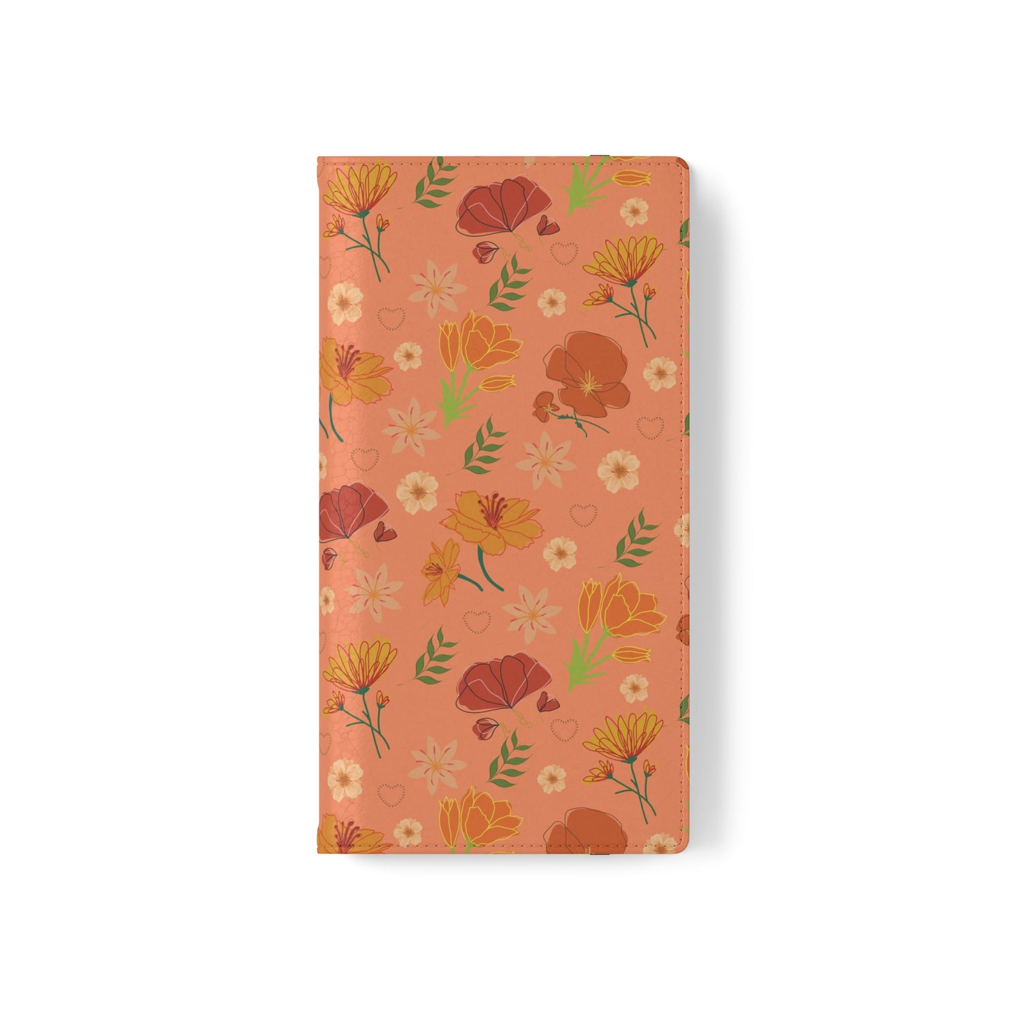 Coral Peach Meadow Flip Phone Case Cover with Pockets - Phone Case - Kristine Celestine