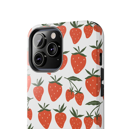 Tropical Strawberry Tough Phone Case for iPhone and Samsung Galaxy