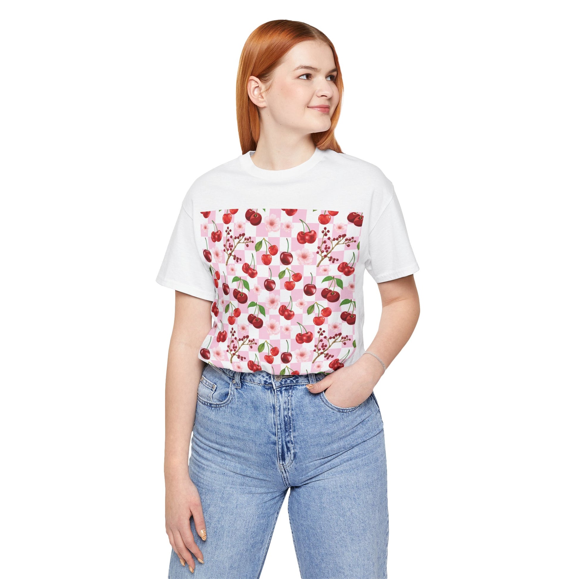 Cherry Checkerboard T - Shirt - T - Shirt - Kristine Celestine