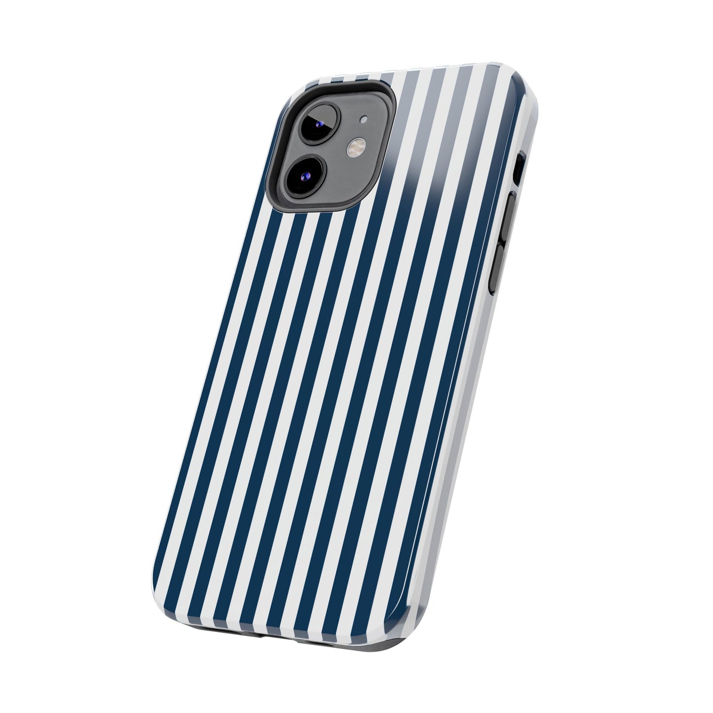 Navy Blue Stripes Tough Phone Case for iPhone and Samsung Galaxy