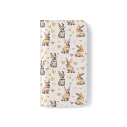 Bunny Love Flip Phone Case Cover with Pockets - Phone Case - Kristine Celestine